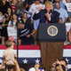 Donald Trump at a MAGA rally in Greenville, N.C., July 17, 2019, where a raucous crowd chanted “Send her back” in reference to Minnesota Rep. Ilhan Omar, who’s a Somali-born American citizen.